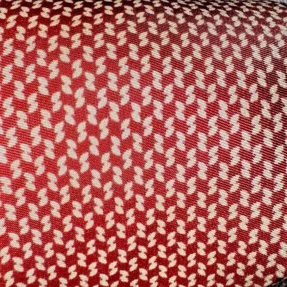 SULKA Red White Geometric‎ Made In France Neat Print Silk Tie - Picture 1 of 5